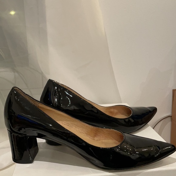 Kate Spade black patent pointed toe block heel - Picture 5 of 5